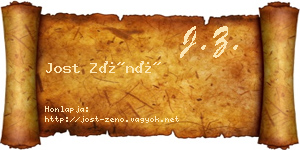 Jost Zénó névjegykártya